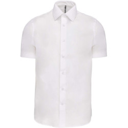 Košile K531, strečová, krátký rukáv, pánská, bílá, vel. 3XL - VÝPRODEJ!