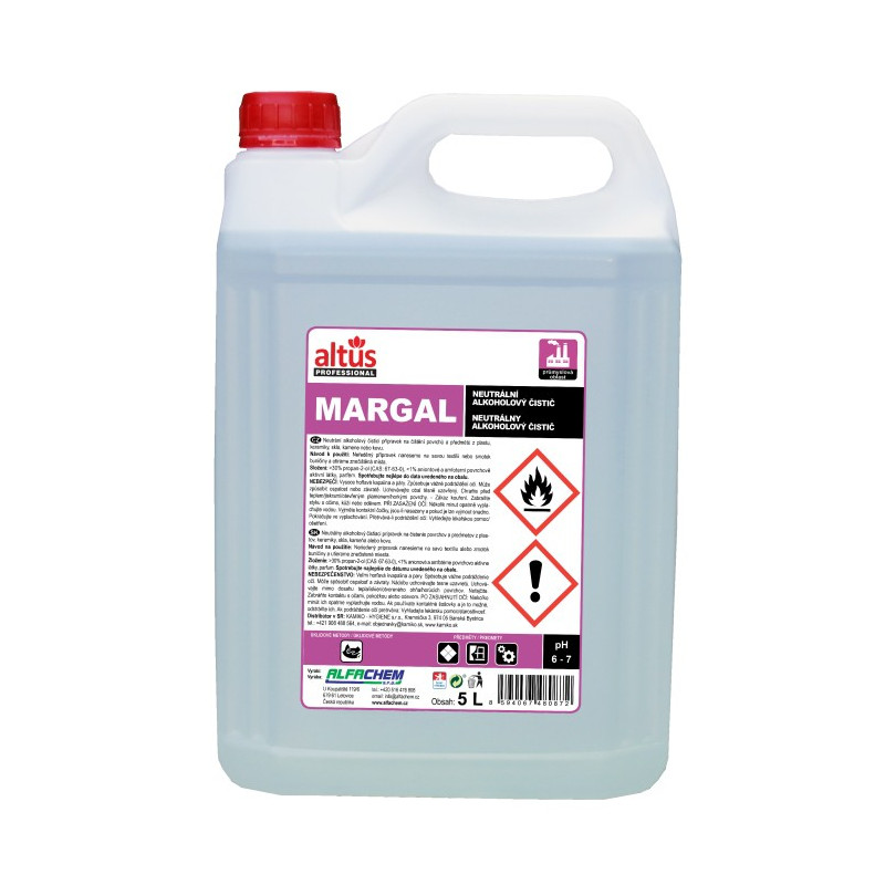 ALTUS Professional MARGAL, neutrální alkoholový čistič, 5 litrů