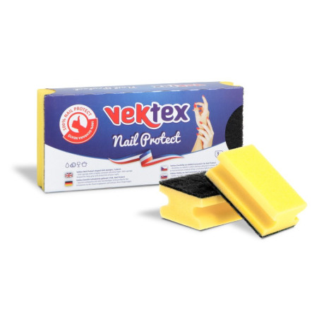 Houbičky na nádobí Vektex Nail Protect, tvarované, 3 ks - cena za 3 ks - AKCE!