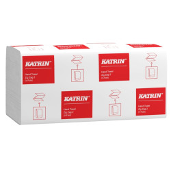 Papírové Z-Z ručníky KATRIN 65944, skládané, 2-vrstvé, bílé, 3000 ks