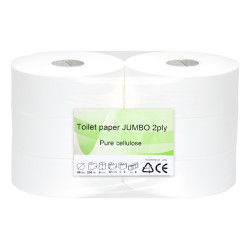 Toaletní papír JUMBO TOP 260, 2-vrstvý, bílý celulóza, 236m, 6 rolí - cena za 6 rolí
