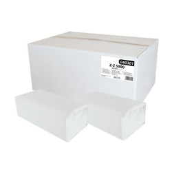 Papírové Z-Z ručníky skládané PrimaSoft, 1-vrstvé, bílé celulóza, 24x22cm, 5000 ks