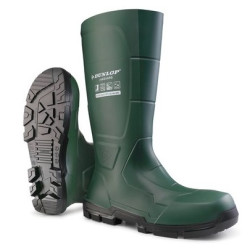 Holínky DUNLOP ACIFORT JOBGUARD S5 s ocelovou špicí, zelené