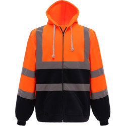 Mikina HVK07 Hi-Vis s kapucí, výstražná
