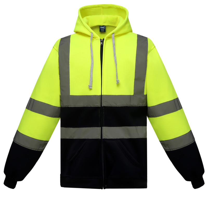 Mikina HVK07 Hi-Vis s kapucí, výstražná