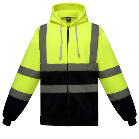 Mikina HVK07 Hi-Vis s kapucí, výstražná