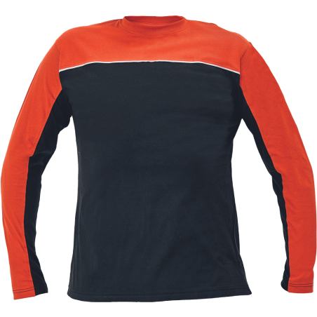 Tričko EMERTON s dlouhým rukávem, černo-oranžové