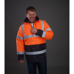 Bunda HVP302 Parka Hi-Vis, zateplená, výstražná