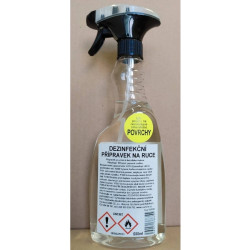 Dezinfekční přípravek na ruce a povrchy 500ml s rozprašovačem