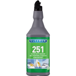 CLEAMAN 251 pro ruční mytí, koncentrát bez parfémů a barviv, 1 litr