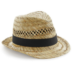 Klobouk B 730 Straw Summer Trilby, pletený