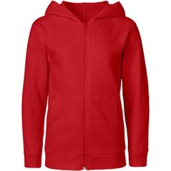 Mikina s kapucí O 13301 na zip, bio bavlna, dětská
