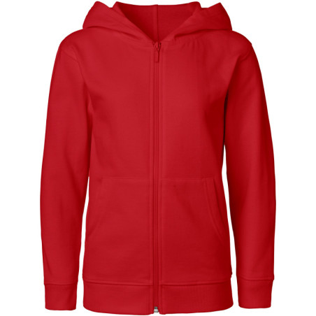 Mikina s kapucí O 13301 na zip, bio bavlna, dětská