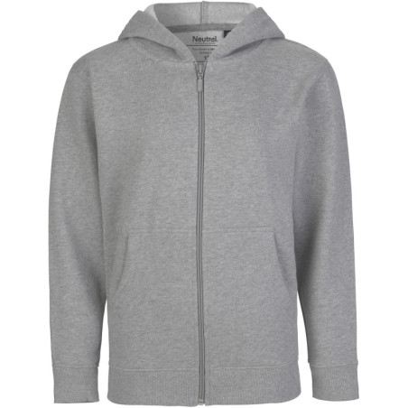 Mikina s kapucí O 13301 na zip, bio bavlna, dětská