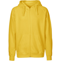 Mikina s kapucí O 63301 na zip, bio bavlna, pánská