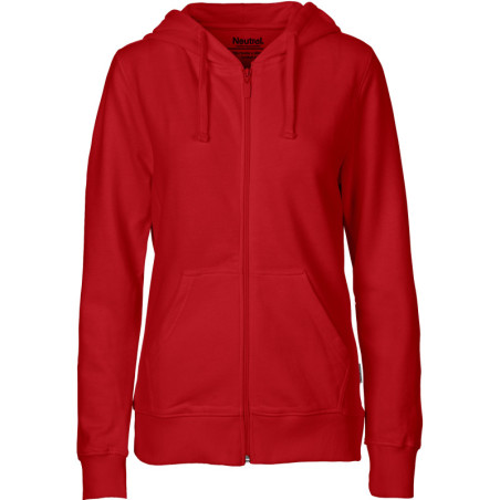 Mikina s kapucí O 83301 na zip, bio bavlna, dámská