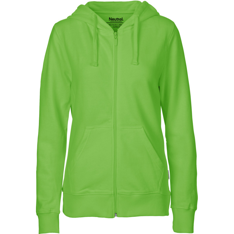 Mikina s kapucí O 83301 na zip, bio bavlna, dámská