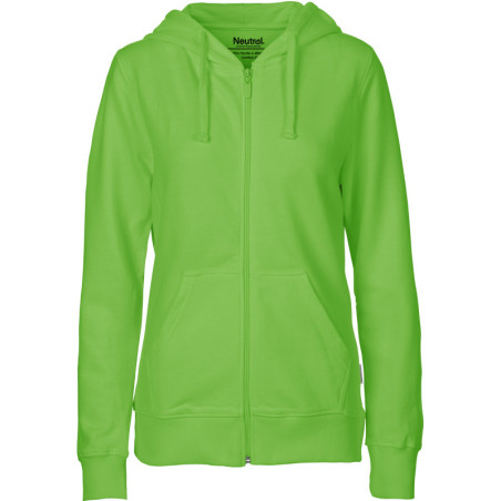 Mikina s kapucí O 83301 na zip, bio bavlna, dámská