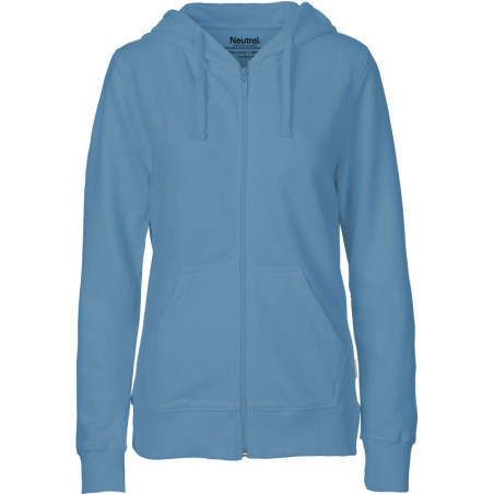 Mikina s kapucí O 83301 na zip, bio bavlna, dámská