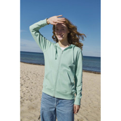 Mikina s kapucí O 83301 na zip, bio bavlna, dámská