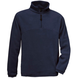 Mikina B&C Highlander + s 1/4 zipem, fleecová, unisex