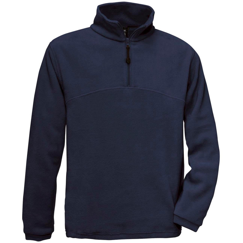 Mikina B&C Highlander + s 1/4 zipem, fleecová, unisex