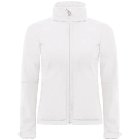 Bunda B&C Hooded Softshell women s kapucí, softshellová, 3-vrstvá, dámská