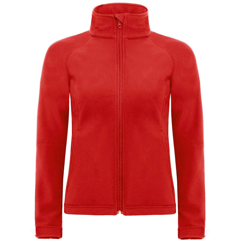 Bunda B&C Hooded Softshell women s kapucí, softshellová, 3-vrstvá, dámská