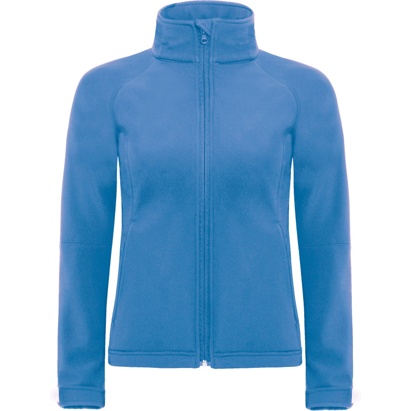 Bunda B&C Hooded Softshell women s kapucí, softshellová, 3-vrstvá, dámská