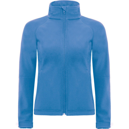 Bunda B&C Hooded Softshell women s kapucí, softshellová, 3-vrstvá, dámská
