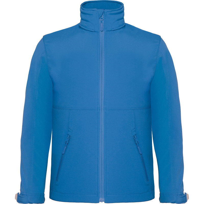 Bunda B&C Hooded Softshell /kids, softshellová, 3-vrstvá, dámská