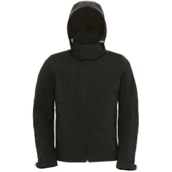 Bunda B&C Hooded Softshell /men s kapucí, softshellová, pánská