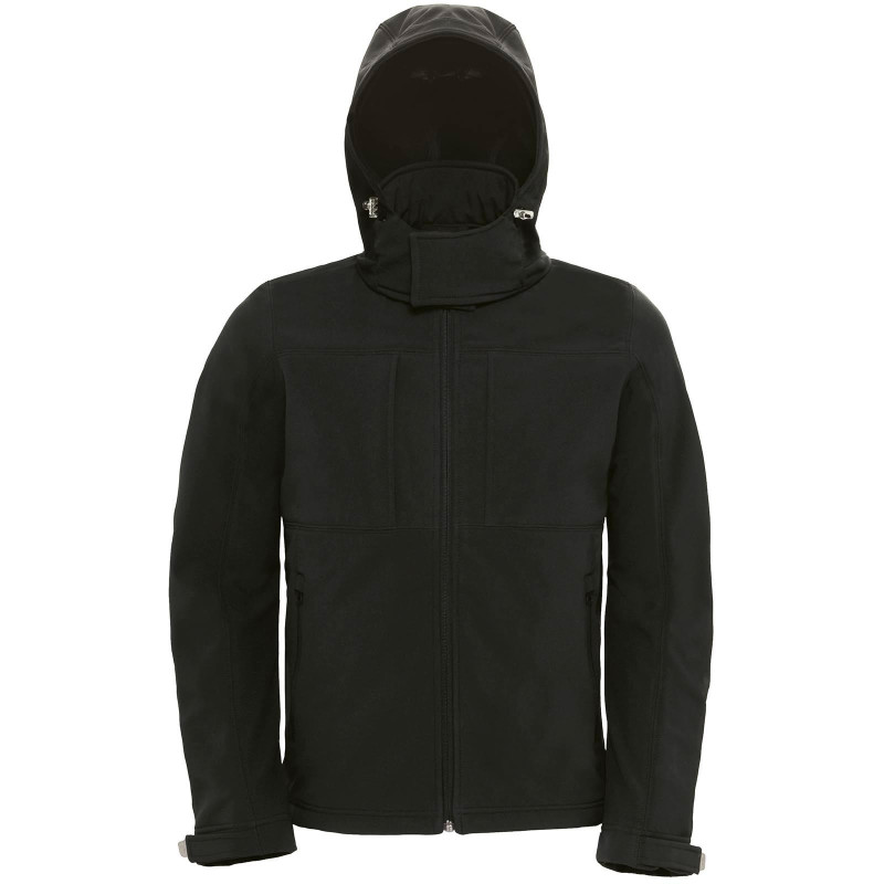 Bunda B&C Hooded Softshell /men s kapucí, softshellová, pánská