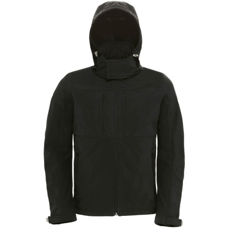 Bunda B&C Hooded Softshell /men s kapucí, softshellová, pánská