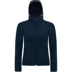 Bunda B&C Hooded Softshell women s kapucí, softshellová, 3-vrstvá, dámská