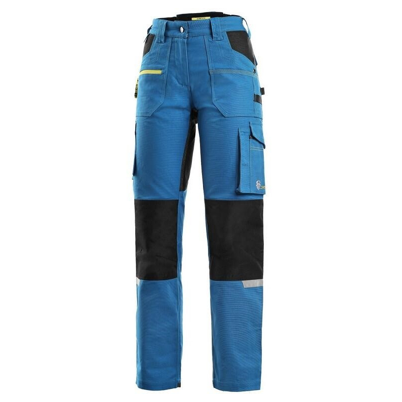 Kalhoty CXS STRETCH do pasu, dámské, středně modré-černé